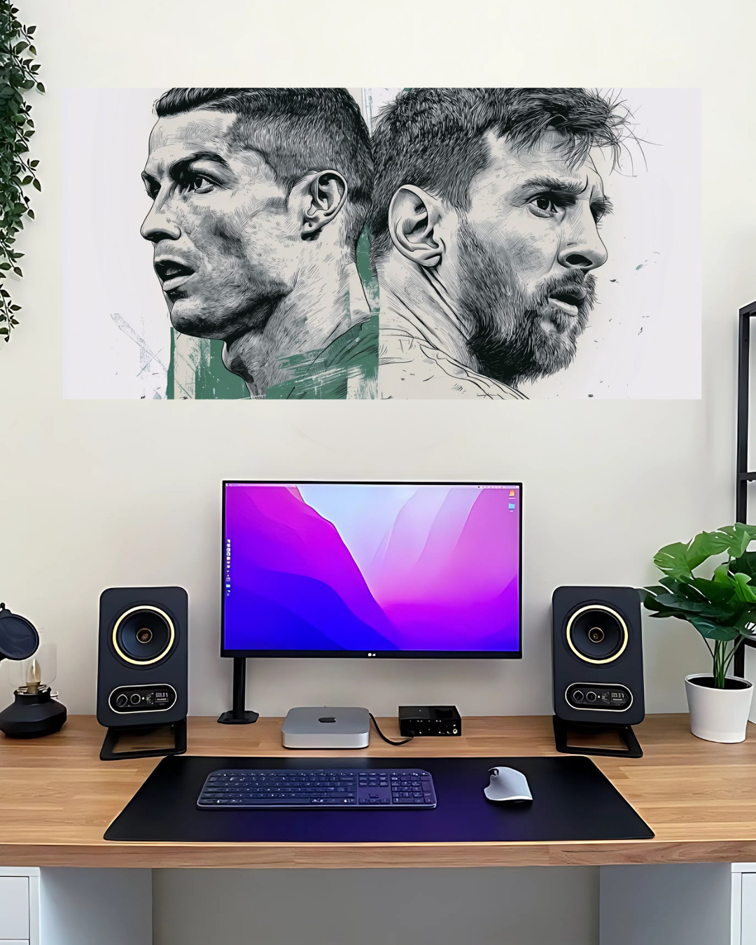 CR7 & LM10 | Split Posters | Football Posters