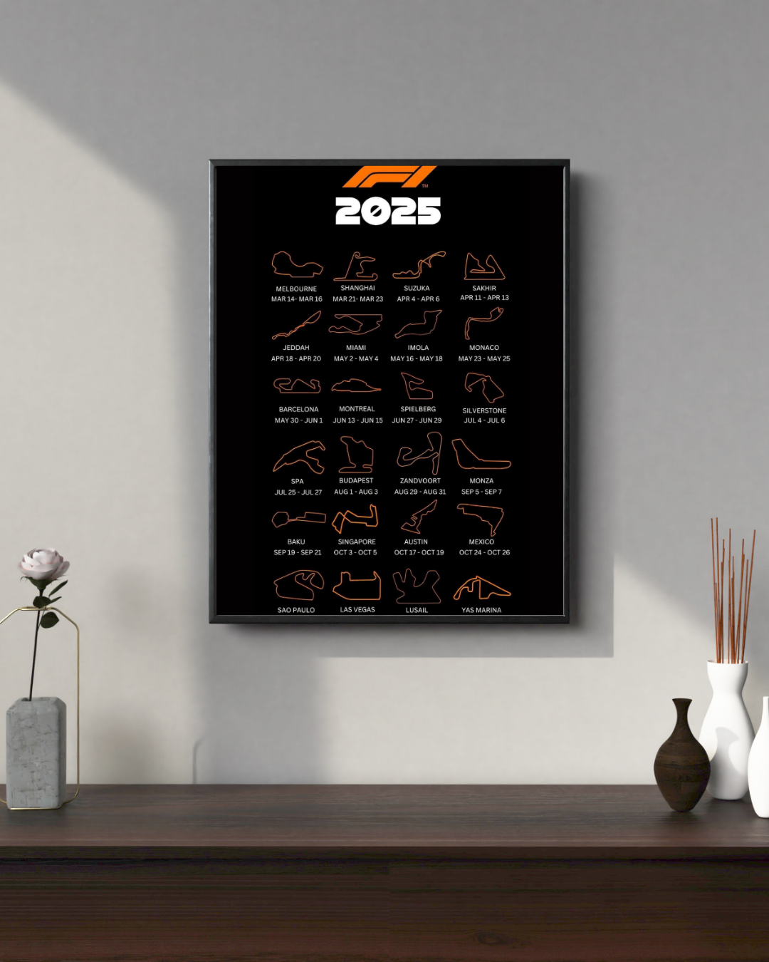 F1 calender | F1 Posters