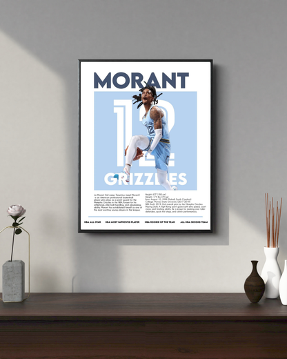 Ja Morant #1 | Basketball Posters